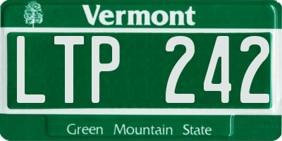 VT license plate LTP242