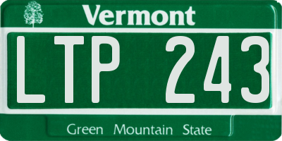 VT license plate LTP243