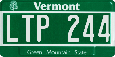 VT license plate LTP244