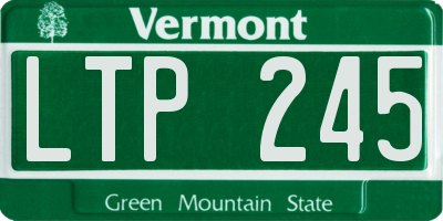 VT license plate LTP245