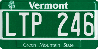 VT license plate LTP246