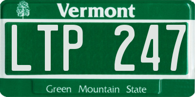 VT license plate LTP247