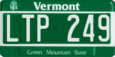 VT license plate LTP249
