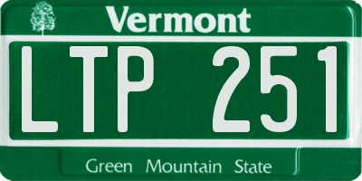 VT license plate LTP251