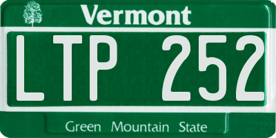 VT license plate LTP252