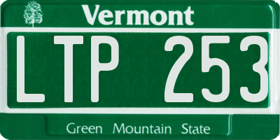 VT license plate LTP253