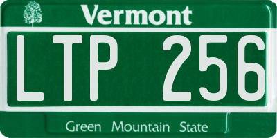 VT license plate LTP256