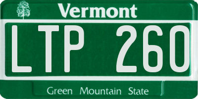 VT license plate LTP260