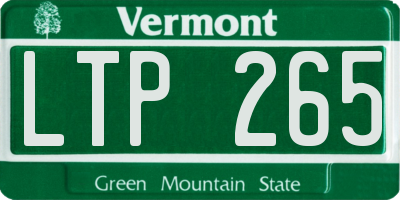VT license plate LTP265