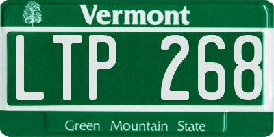 VT license plate LTP268