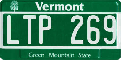 VT license plate LTP269