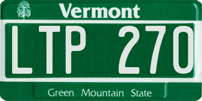 VT license plate LTP270