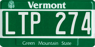 VT license plate LTP274