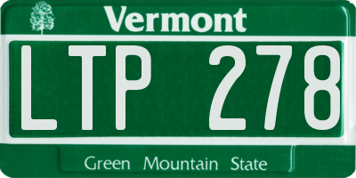 VT license plate LTP278