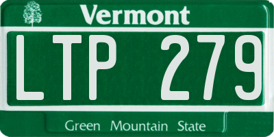 VT license plate LTP279