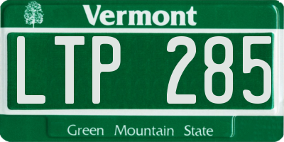 VT license plate LTP285