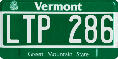 VT license plate LTP286