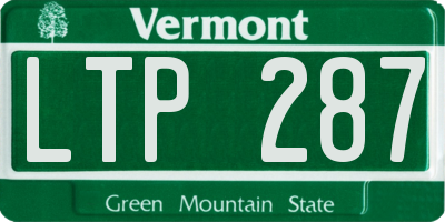 VT license plate LTP287
