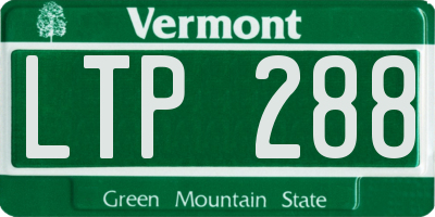 VT license plate LTP288