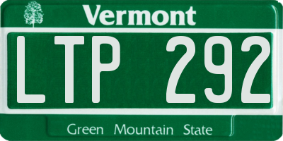 VT license plate LTP292