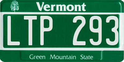 VT license plate LTP293