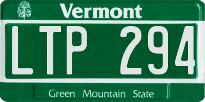 VT license plate LTP294