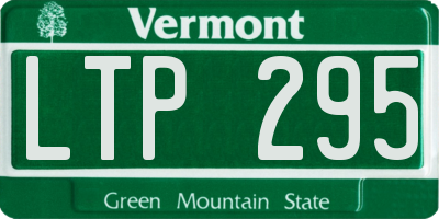 VT license plate LTP295