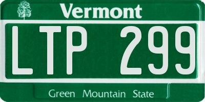 VT license plate LTP299