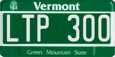 VT license plate LTP300