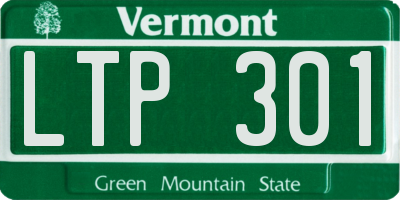 VT license plate LTP301