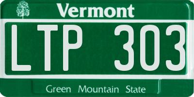 VT license plate LTP303