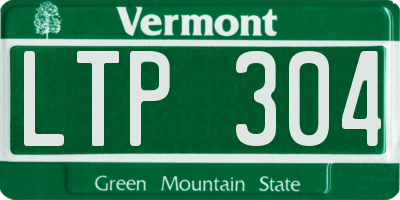 VT license plate LTP304