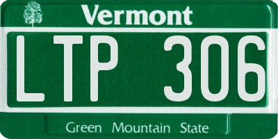 VT license plate LTP306