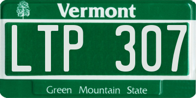 VT license plate LTP307