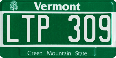 VT license plate LTP309