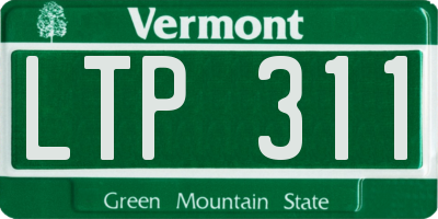 VT license plate LTP311