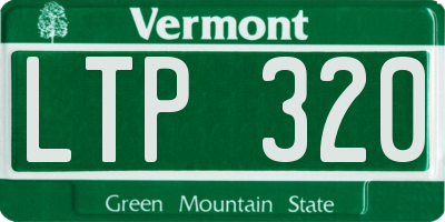 VT license plate LTP320