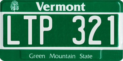 VT license plate LTP321