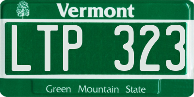 VT license plate LTP323