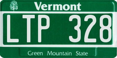 VT license plate LTP328