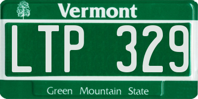 VT license plate LTP329