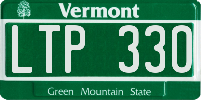 VT license plate LTP330