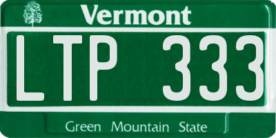 VT license plate LTP333