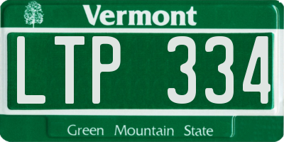 VT license plate LTP334