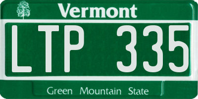 VT license plate LTP335