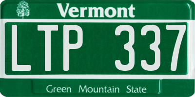 VT license plate LTP337