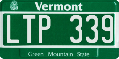 VT license plate LTP339