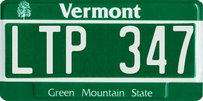 VT license plate LTP347