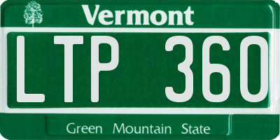 VT license plate LTP360