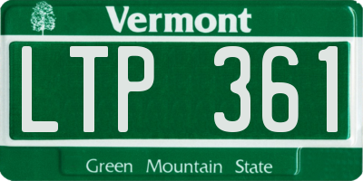 VT license plate LTP361